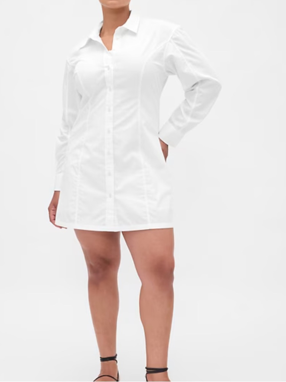 Organic Cotton Poplin Mini Shirtdress